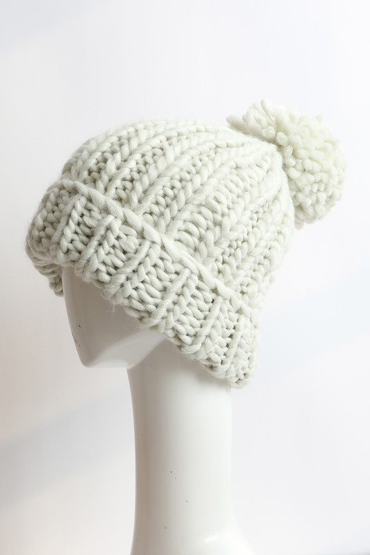 Soft Chunky Cable Knit Beanie