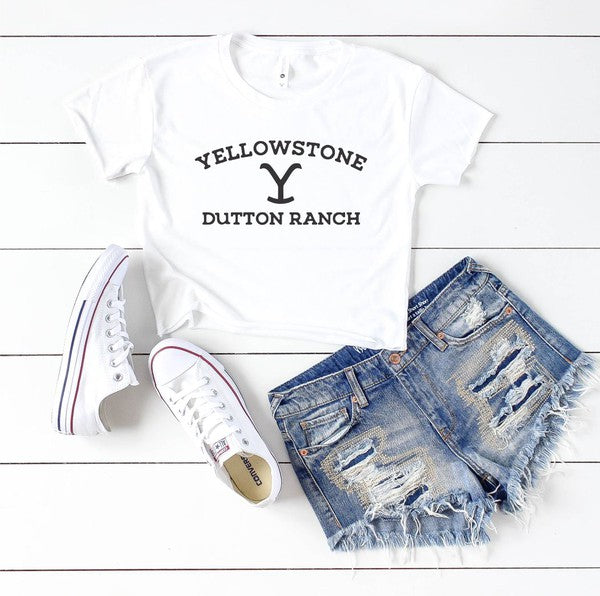 Yellowstone Dutton Ranch Boutique Cropped Tee