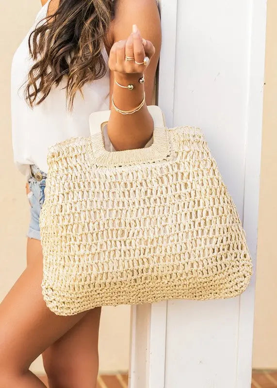 Oversized Straw Tote Aili's Corner