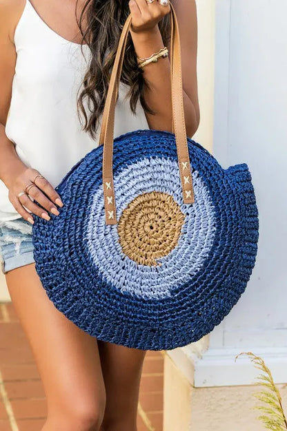 Straw Circle Tote Aili's Corner