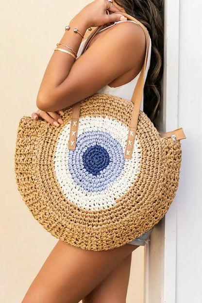 Straw Circle Tote Aili's Corner