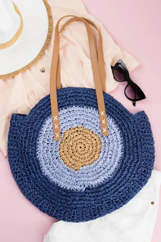 Straw Circle Tote Aili's Corner