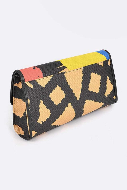 Artsy Printed Wristlet Clutch