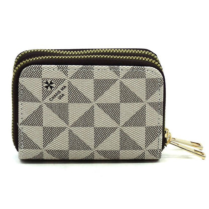 Monogram Accordion Card Holder Zip Wallet