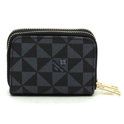 Monogram Accordion Card Holder Zip Wallet