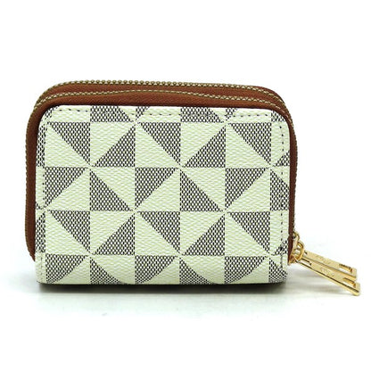 Monogram Accordion Card Holder Zip Wallet