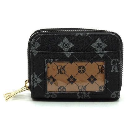 Monogram Accordion Card Holder Zip Wallet