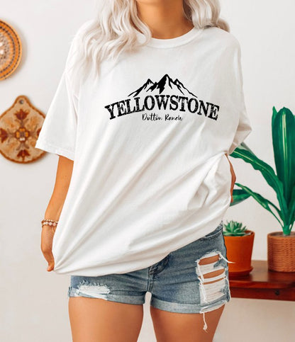 Mountains Yellowstone Dutton Ranch Boutique Tee