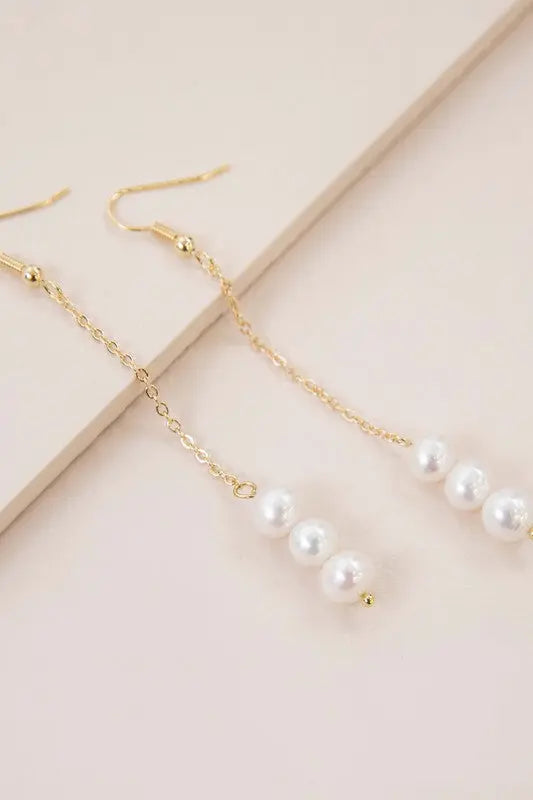 Ines Pearl Hook Earrings Lovoda