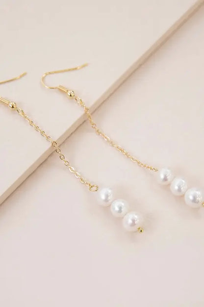 Ines Pearl Hook Earrings Lovoda