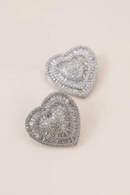 Amiya Heart Post Earrings Lovoda