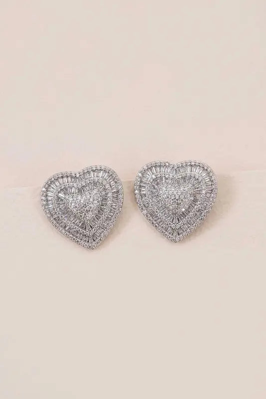 Amiya Heart Post Earrings Lovoda