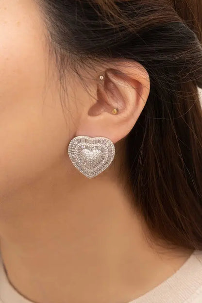 Amiya Heart Post Earrings Lovoda