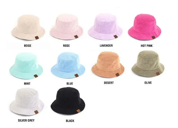 CC Terry Cloth Bucket Hat Aili's Corner