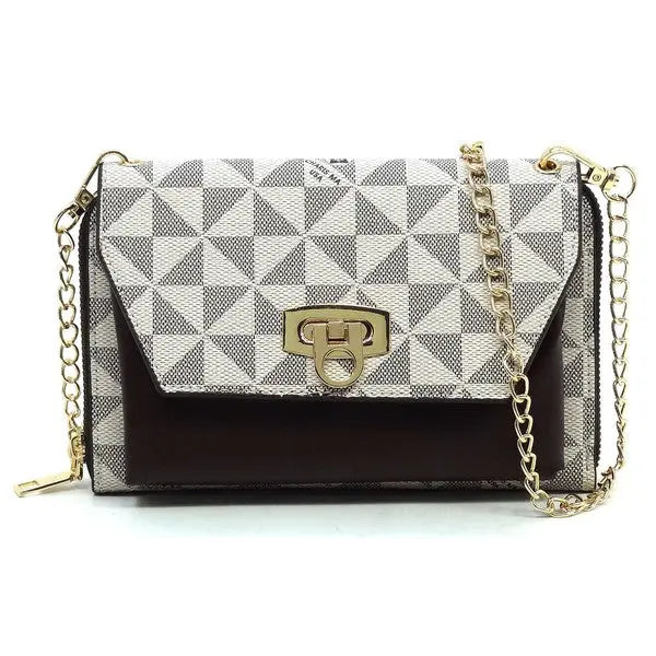 Monogram Zip Around Crossbody Clutch Wallet Fashion World