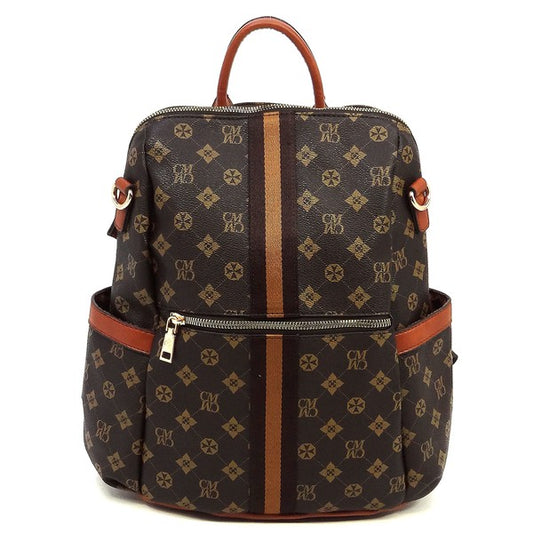 CM Monogram Striped Convertible Backpack