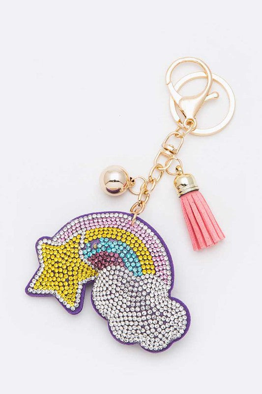 Crystal Rainbow Cloud Key Chain