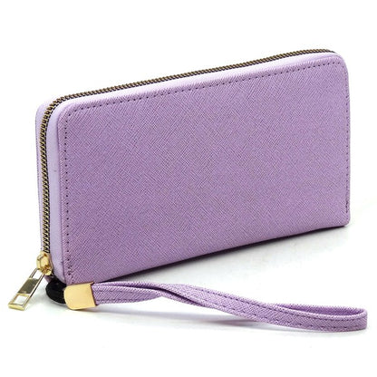 Saffiano Zip Around Wallet Wristlet