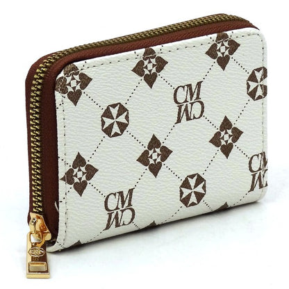 CM Monogrammed Accordion Card Holder Wallet