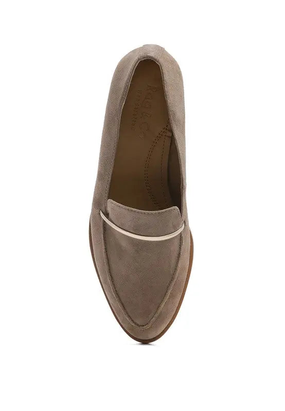 PAULINA Suede Leather Loafers Rag Company