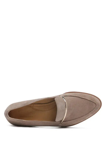 PAULINA Suede Leather Loafers Rag Company