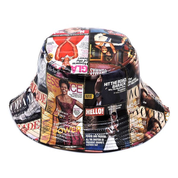 Magazine Cover Collage Hat