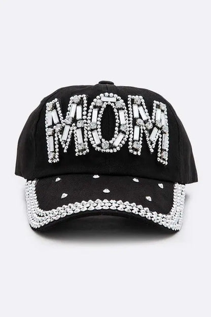 MOM Crystal Denim Cap