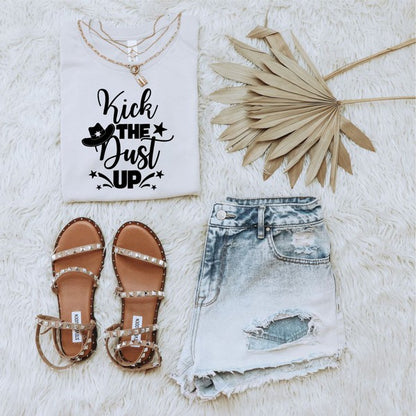 Kick the Dust Up Graphic Boutique Tee