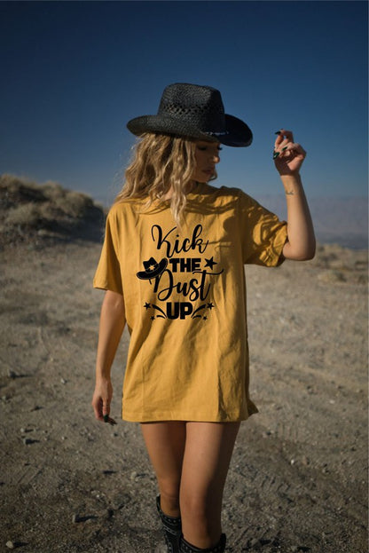 Kick the Dust Up Graphic Boutique Tee