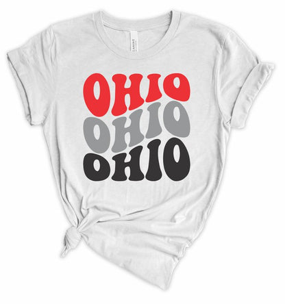 Buckeyes Color Groovy Ohio Softstyle Tee