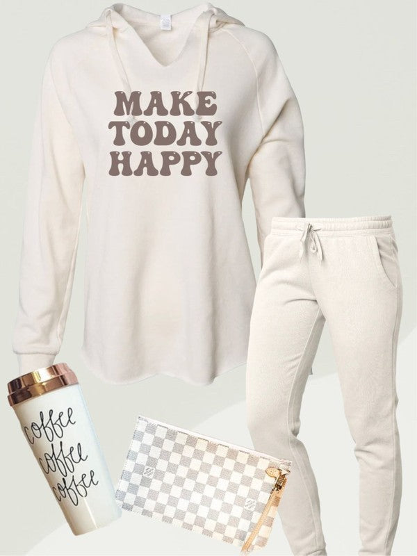 Make Today Happy Wavewash Hoodie