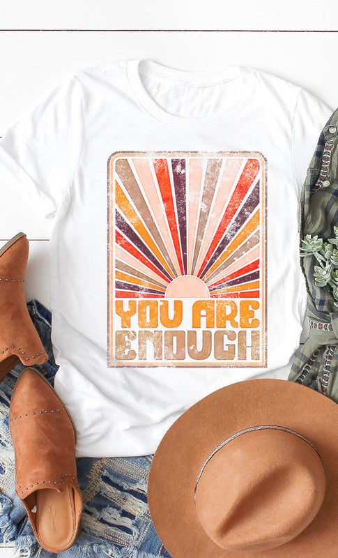 Retro You Are Enough Graphic Tee