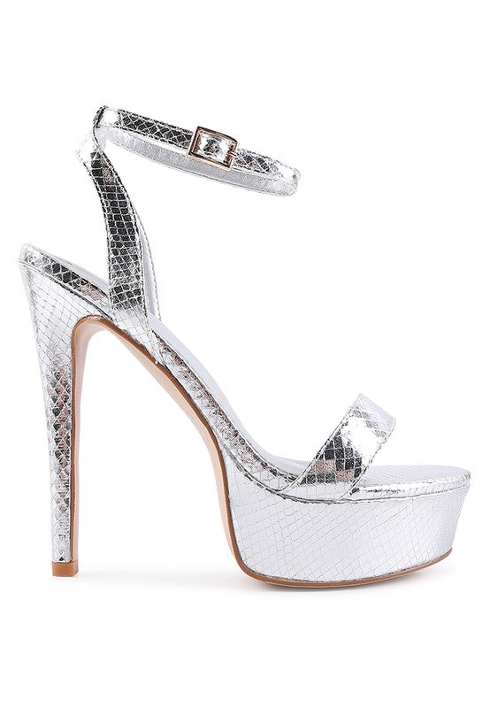 Queen Bee Rhinestone Heeled Sandals