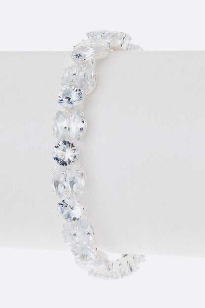 Cubic Zirconia Bridal Spring Cuff