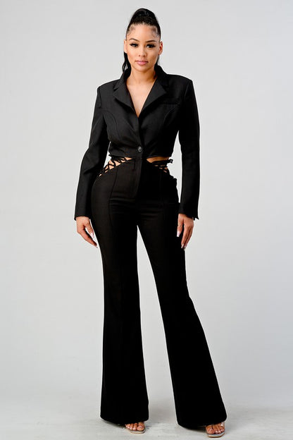 ATHINA BUSINESS CASUAL BLAZER AND PANTS SET