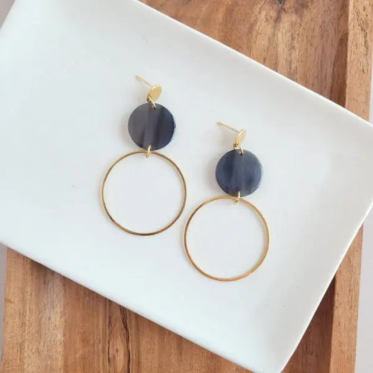 Sadie Earrings - Black AFFLUZA.COM