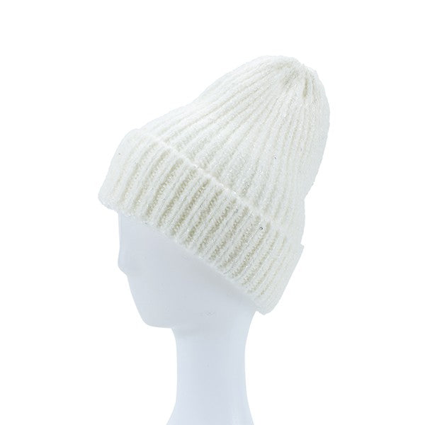 KNITTED SEQUIN BEANIE