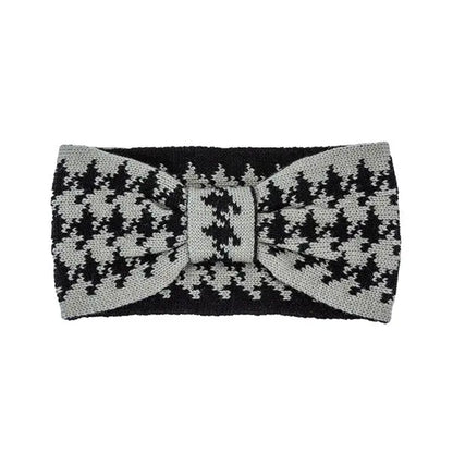 HOUNDSTOOTH BOW HEAD BAND