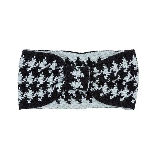 HOUNDSTOOTH BOW HEAD BAND