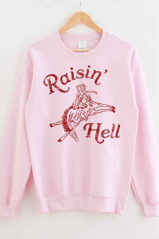 RAISIN HELL GRAPHIC SWEATSHIRT