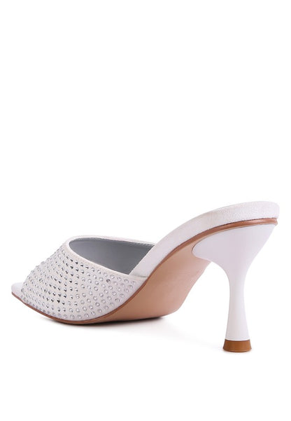 Imprint Diamante Stud Slip On Sandals