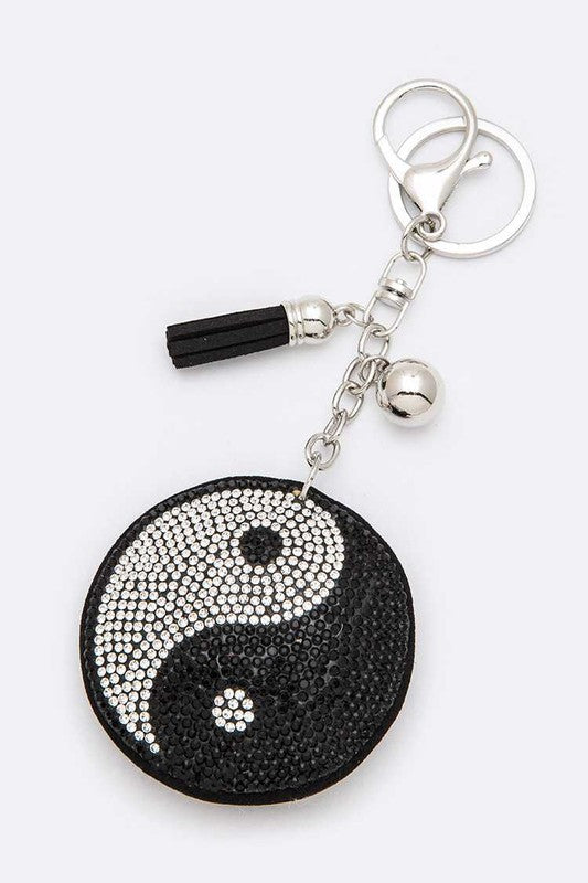 Yin Yang Crystal Pillow Key Chain