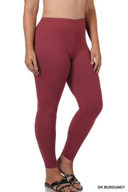 Plus Brushed DTY Microfiber Full-Length Leggings