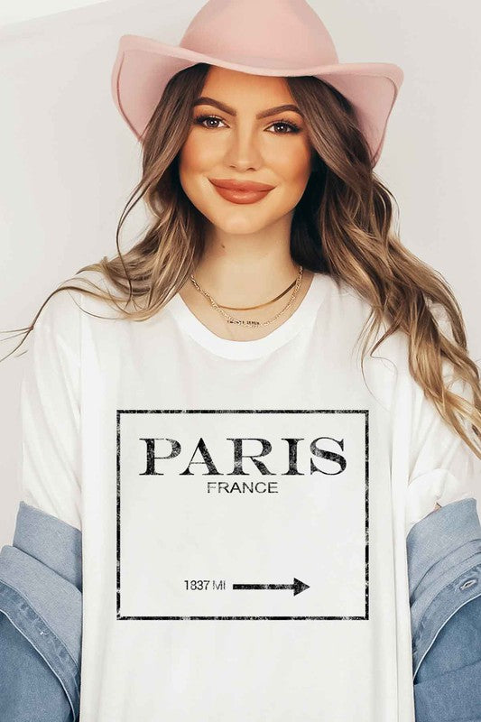 PARIS FRANCE GRAPHIC PLUS SIZE TEE / T-SHIRT