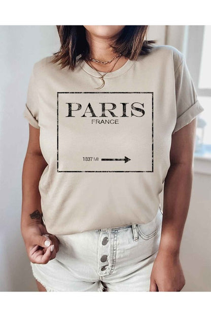 PARIS FRANCE GRAPHIC PLUS SIZE TEE / T-SHIRT