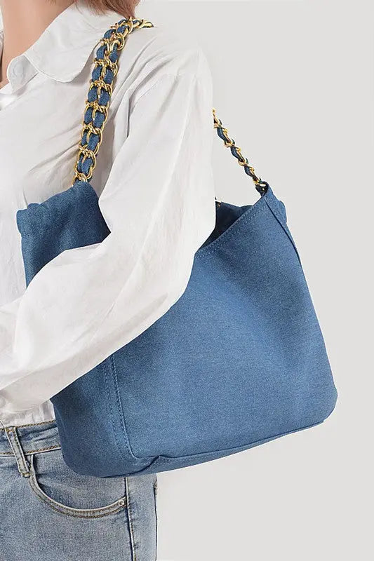 Denim Fashion Tote Bag Artini Accessories