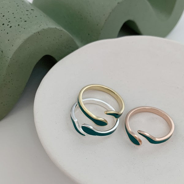 Enamel Snake Ring