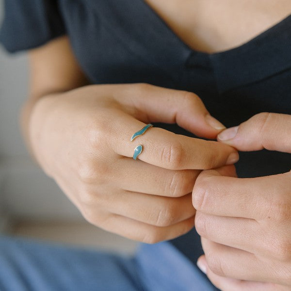 Enamel Snake Ring