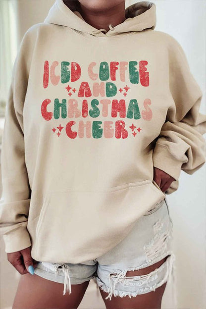 ICED COFFEE CHEERS GRAPHIC HOODIE