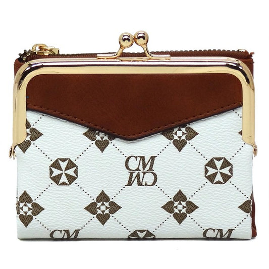 CM Monogram Bifold Kiss Lock Wallet